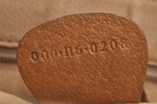 Authentic GUCCI Micro GG Shoulder Hand Bag Purse PVC Leather Brown Junk K4866