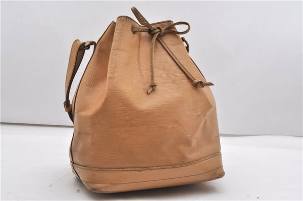 Authentic Louis Vuitton Epi Noe Shoulder Drawstring Bag Beige M44006 LV K4867