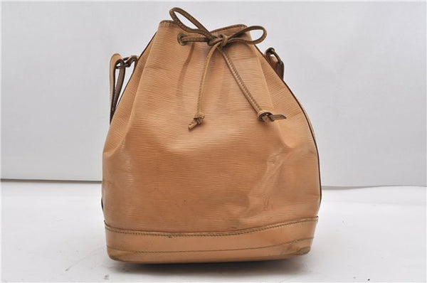 Authentic Louis Vuitton Epi Noe Shoulder Drawstring Bag Beige M44006 LV K4867