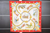 Authentic HERMES Carre 90 Scarf "Plumes et Grelots" Silk Red K4873