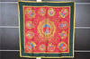 Authentic HERMES Carre 90 Scarf "LES ARMES DE PARIS" Silk Yellow Green K4874