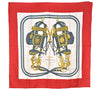 Authentic HERMES Carre 90 Scarf "BRIDES de GALA par" Silk Red K4875