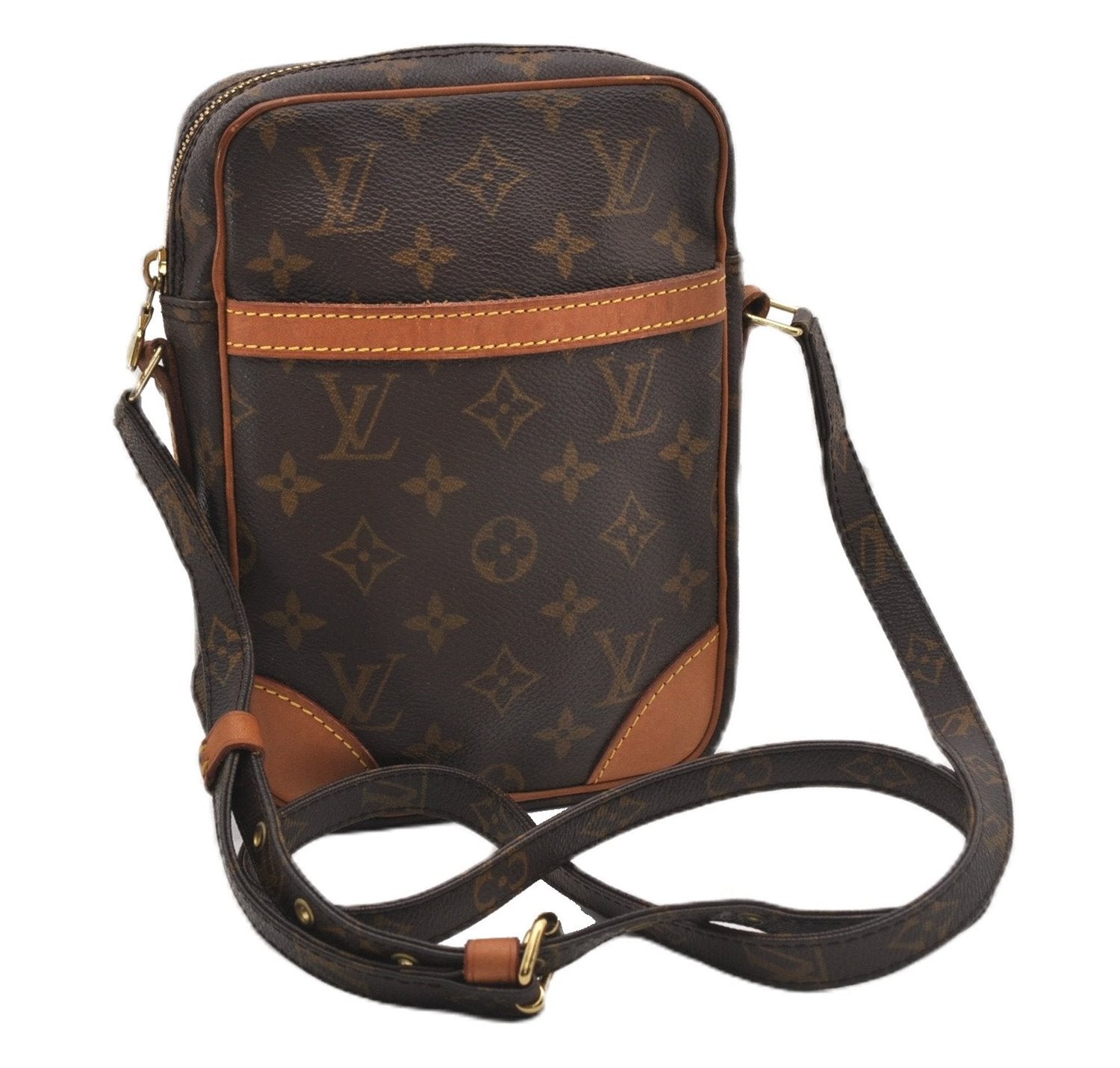 Authentic Louis Vuitton Monogram Danube Shoulder Cross Body Bag M45266 LV K4876