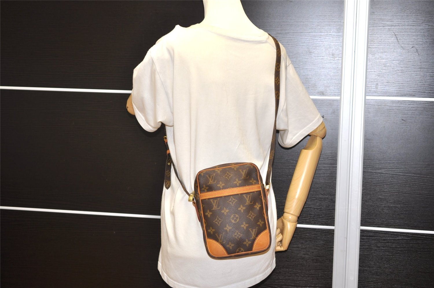 Authentic Louis Vuitton Monogram Danube Shoulder Cross Body Bag M45266 LV K4876