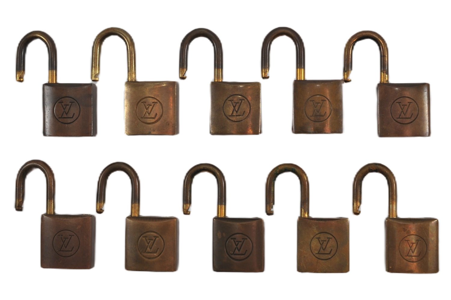 Authentic Louis Vuitton Padlock 10Set Old Model LV K4877