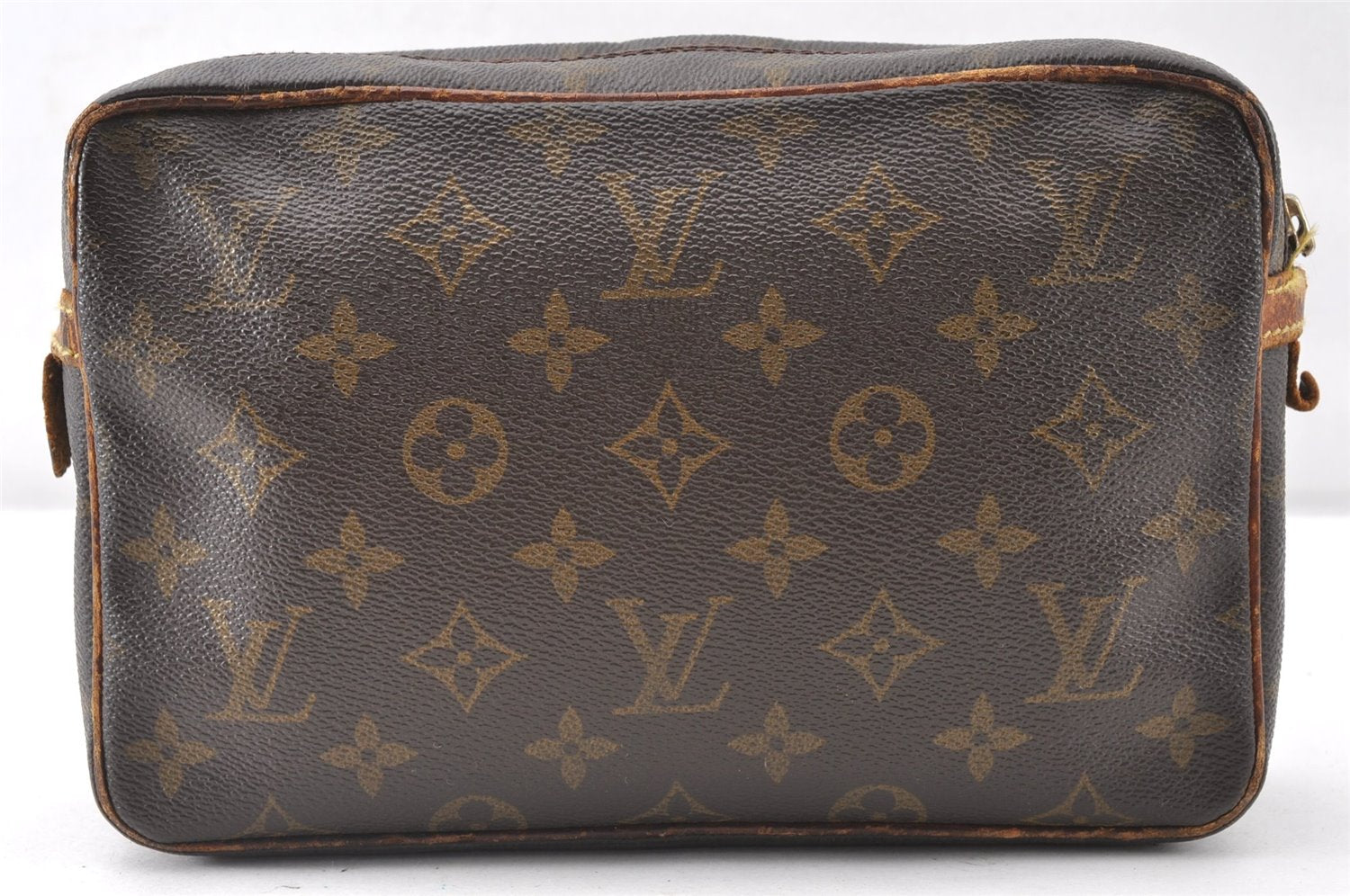 Authentic Louis Vuitton Monogram Compiegne 23 Clutch Hand Bag M51847 Junk K4885