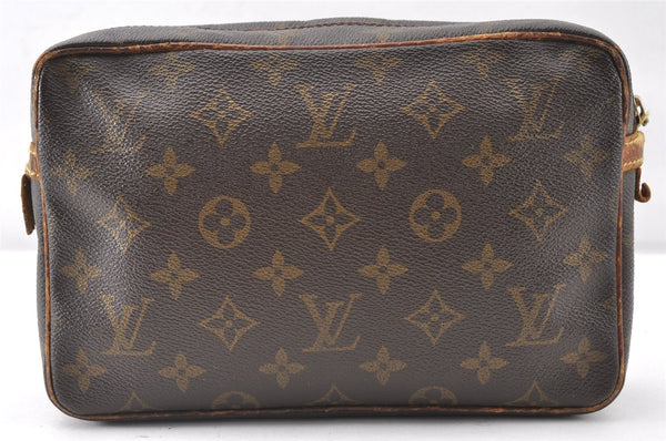 Authentic Louis Vuitton Monogram Compiegne 23 Clutch Hand Bag M51847 Junk K4885