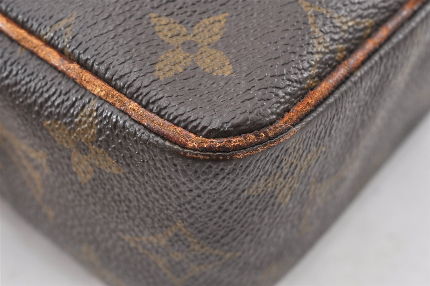 Authentic Louis Vuitton Monogram Compiegne 23 Clutch Hand Bag M51847 Junk K4885