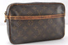 Authentic Louis Vuitton Monogram Compiegne 23 Clutch Hand Bag M51847 Junk K4885