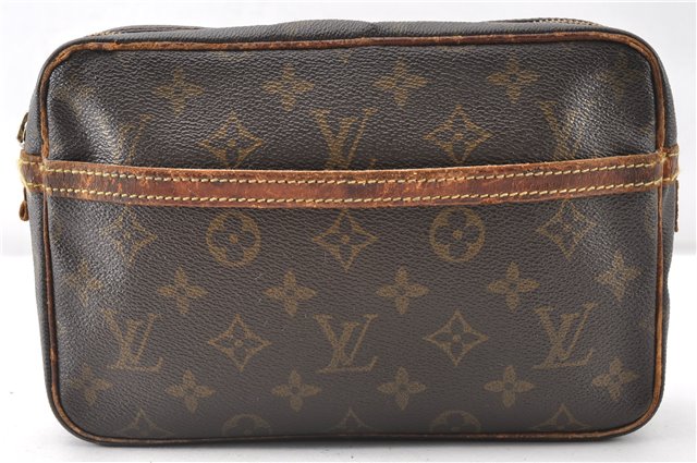 Authentic Louis Vuitton Monogram Compiegne 23 Clutch Hand Bag M51847 Junk K4885