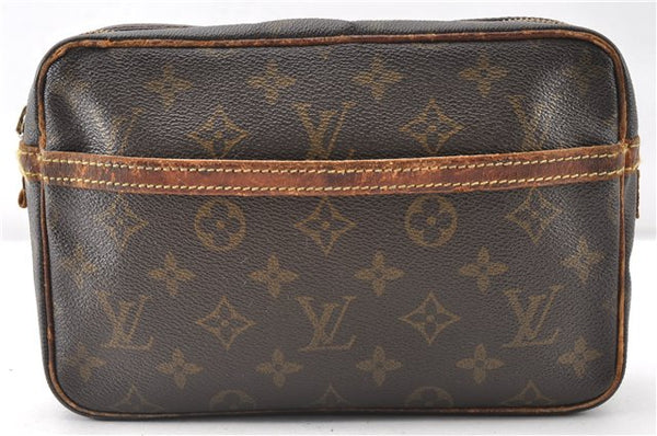 Authentic Louis Vuitton Monogram Compiegne 23 Clutch Hand Bag M51847 Junk K4885