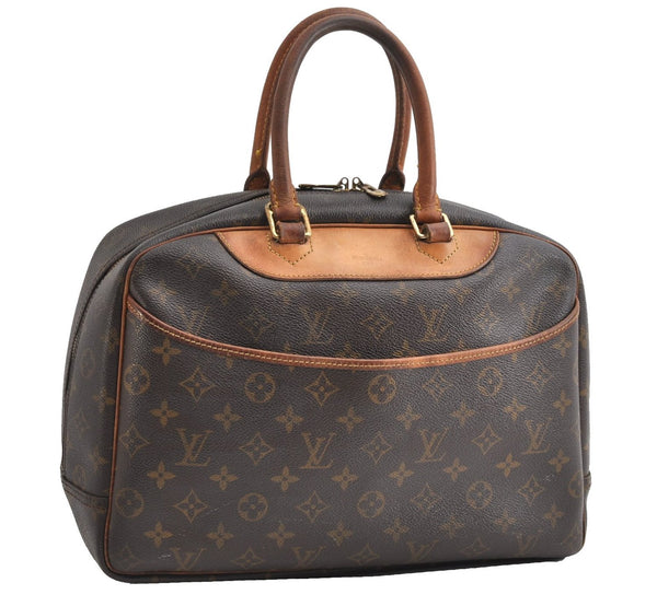 Authentic Louis Vuitton Monogram Deauville Hand Bag M47270 LV K4886