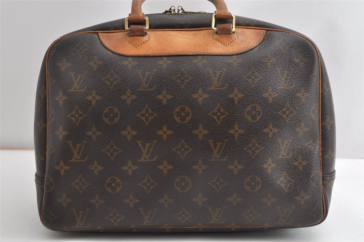 Authentic Louis Vuitton Monogram Deauville Hand Bag M47270 LV K4886