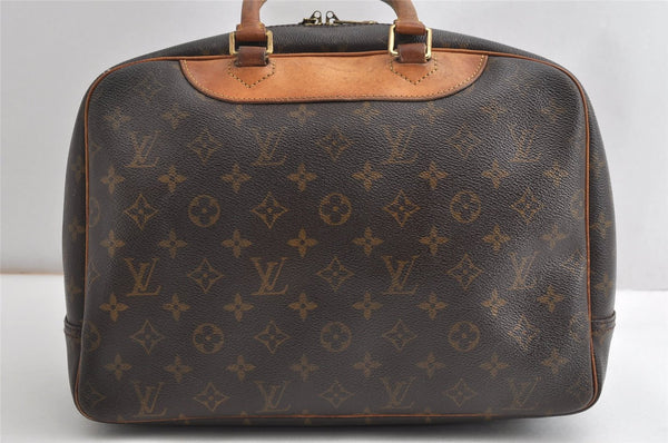 Authentic Louis Vuitton Monogram Deauville Hand Bag M47270 LV K4886