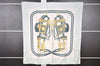 Authentic HERMES Carre 90 Scarf "BRIDES de GALA par" Silk Light Blue K4889