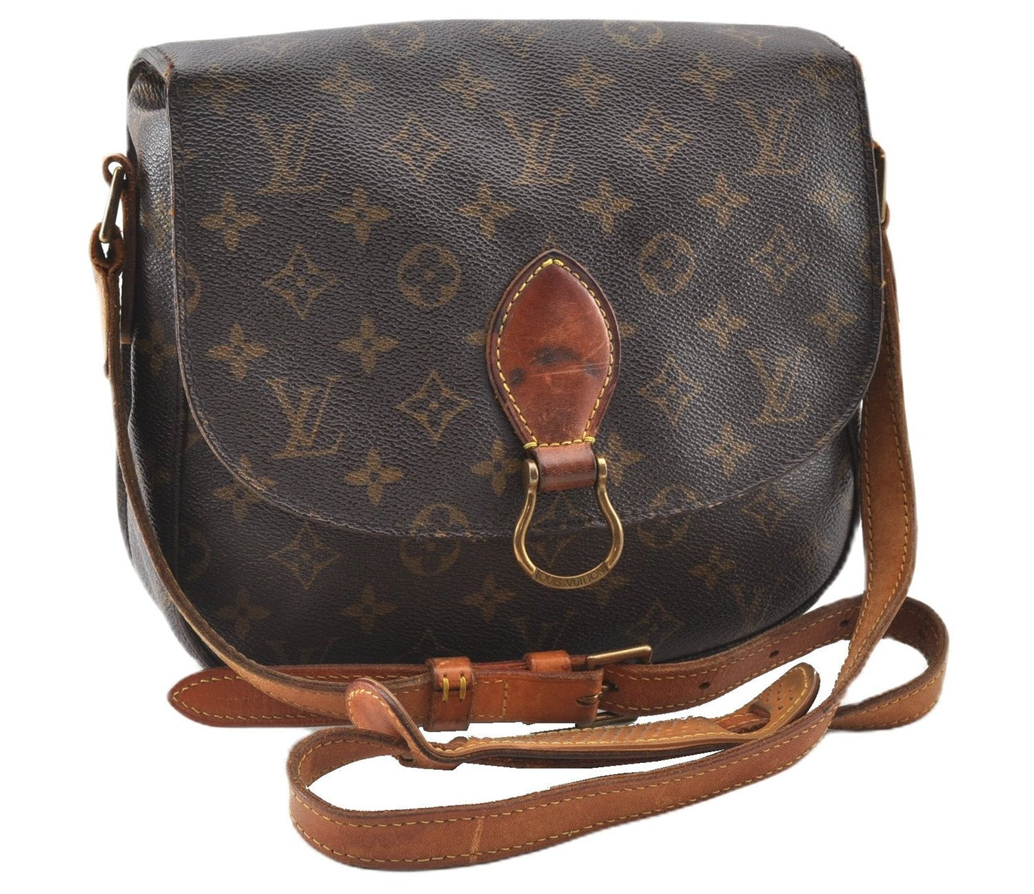 Authentic Louis Vuitton Monogram Saint Cloud GM M51242 Shoulder Cross Bag K4893