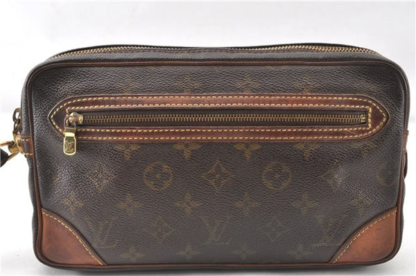 Authentic Louis Vuitton Monogram Marly Dragonne GM M51825 Clutch Hand Bag K4894