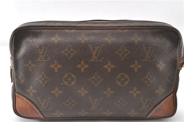 Authentic Louis Vuitton Monogram Marly Dragonne GM M51825 Clutch Hand Bag K4894