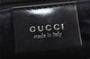 Authentic GUCCI Vintage Bamboo Shoulder Hand Bag Purse Nylon Leather Black K4895