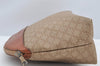 Authentic CELINE Macadam Blason Pattern Hand Pouch Purse PVC Leather Beige K4897