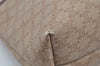 Authentic CELINE Macadam Blason Pattern Hand Pouch Purse PVC Leather Beige K4897
