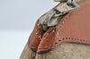 Authentic CELINE Macadam Blason Pattern Hand Pouch Purse PVC Leather Beige K4897
