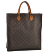 Authentic Louis Vuitton Monogram Sac Plat Hand Tote Bag Old Model LV K4898