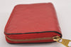 Authentic Louis Vuitton Monogram Empreinte Zippy Coin Purse Red M63696 LV K4900