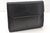 Authentic Burberrys Leather 2Way Shoulder Clutch Bag Purse Black K4903