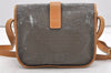 Authentic FENDI Zucchino Shoulder Cross Body Bag PVC Leather Brown Junk K4904