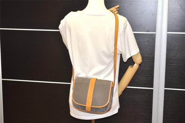 Authentic FENDI Zucchino Shoulder Cross Body Bag PVC Leather Brown Junk K4904