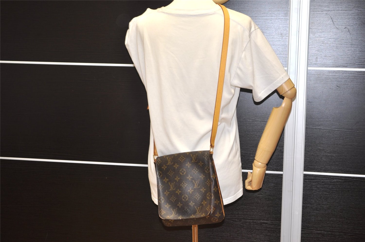 Auth Louis Vuitton Monogram Musette Salsa M51387 Long Shoulder Cross Bag K4911