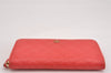 Authentic CHANEL Vintage Lamb Skin Matelasse Long Wallet Purse Pink CC K4914