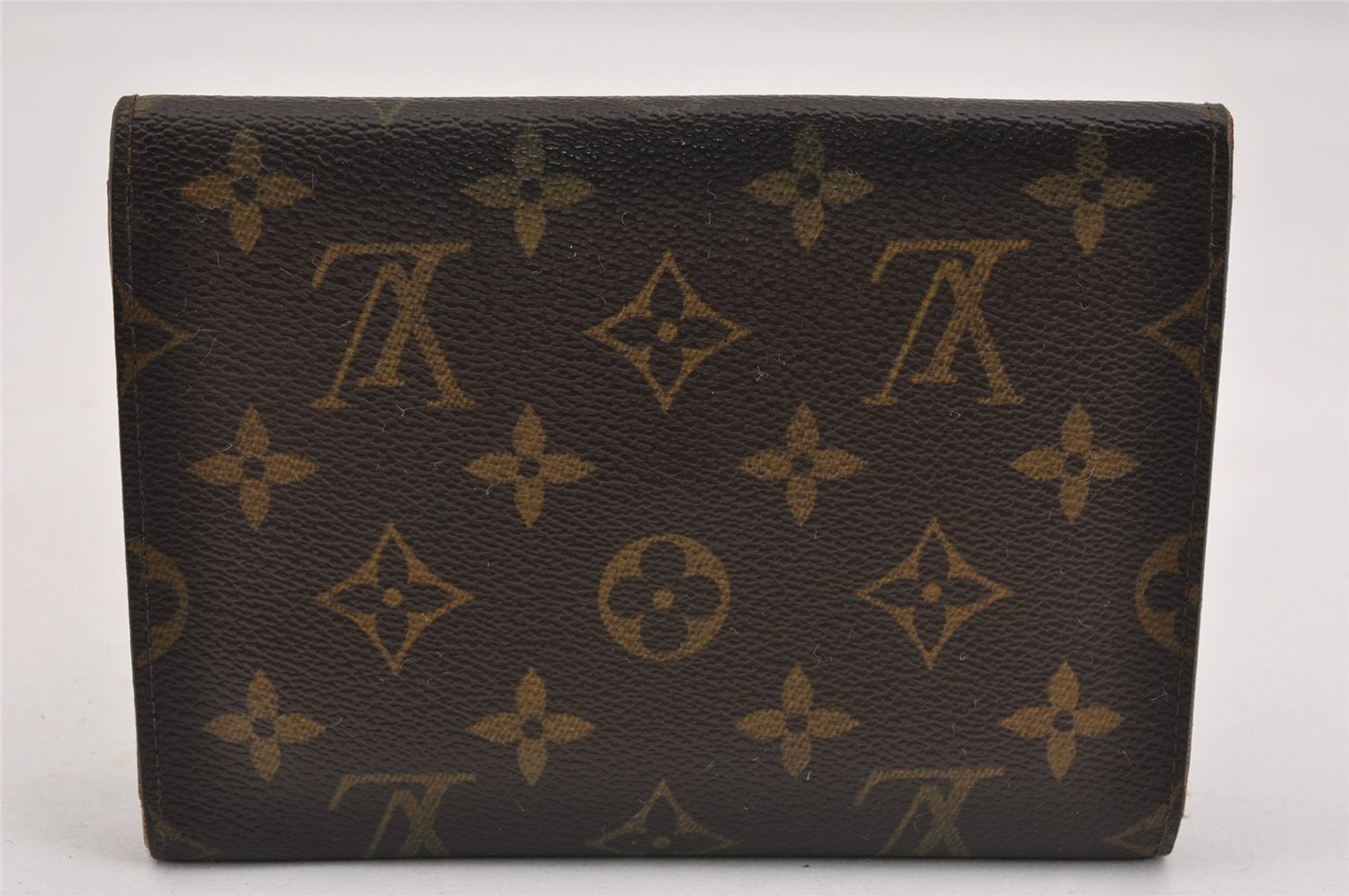 Authentic Louis Vuitton Monogram Porte Tresor Etui Papier Wallet M61202 LV K4916