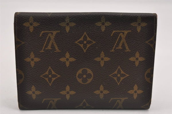 Authentic Louis Vuitton Monogram Porte Tresor Etui Papier Wallet M61202 LV K4916