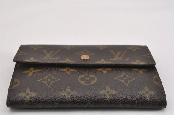 Authentic Louis Vuitton Monogram Porte Tresor Etui Papier Wallet M61202 LV K4916