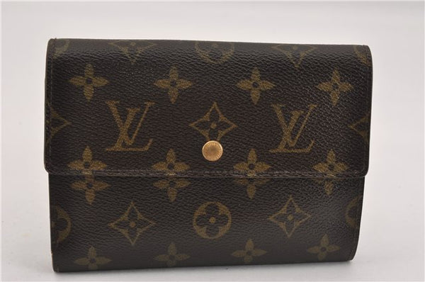 Authentic Louis Vuitton Monogram Porte Tresor Etui Papier Wallet M61202 LV K4916