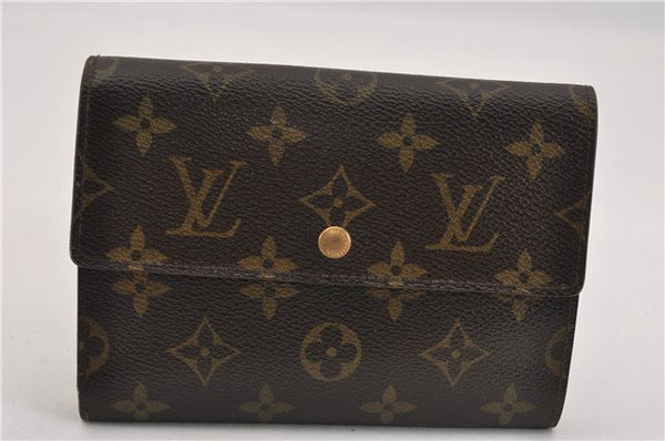 Authentic Louis Vuitton Monogram Porte Tresor Etui Papier Wallet M61202 LV K4916