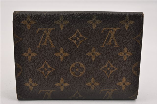 Authentic Louis Vuitton Monogram Porte Tresor Etui Papier Wallet M61202 LV K4916