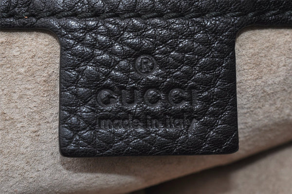 Authentic GUCCI Vintage Shoulder Cross Body Bag Leather 233329 Black K4918
