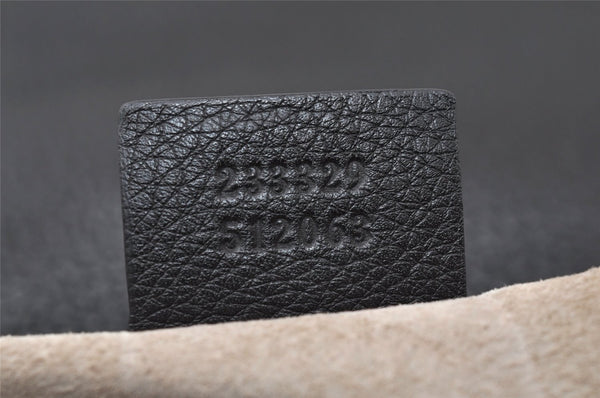 Authentic GUCCI Vintage Shoulder Cross Body Bag Leather 233329 Black K4918