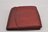 Authentic CHANEL Vintage Caviar Skin CC Logo Bifold Wallet Purse Red Junk K4920