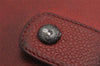 Authentic CHANEL Vintage Caviar Skin CC Logo Bifold Wallet Purse Red Junk K4920