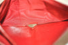 Authentic CHANEL Vintage Caviar Skin CC Logo Bifold Wallet Purse Red Junk K4920