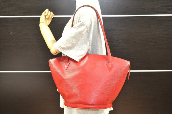 Auth Louis Vuitton Epi Saint Jacques Shopping Shoulder Bag Red M52267 LV K4921