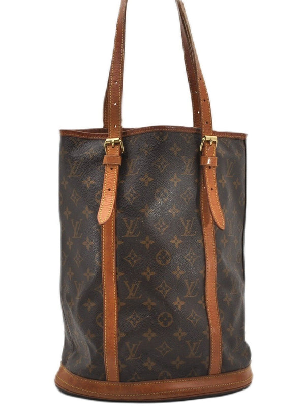 Authentic Louis Vuitton Monogram Bucket GM Shoulder Tote Bag M42236 Junk K4922
