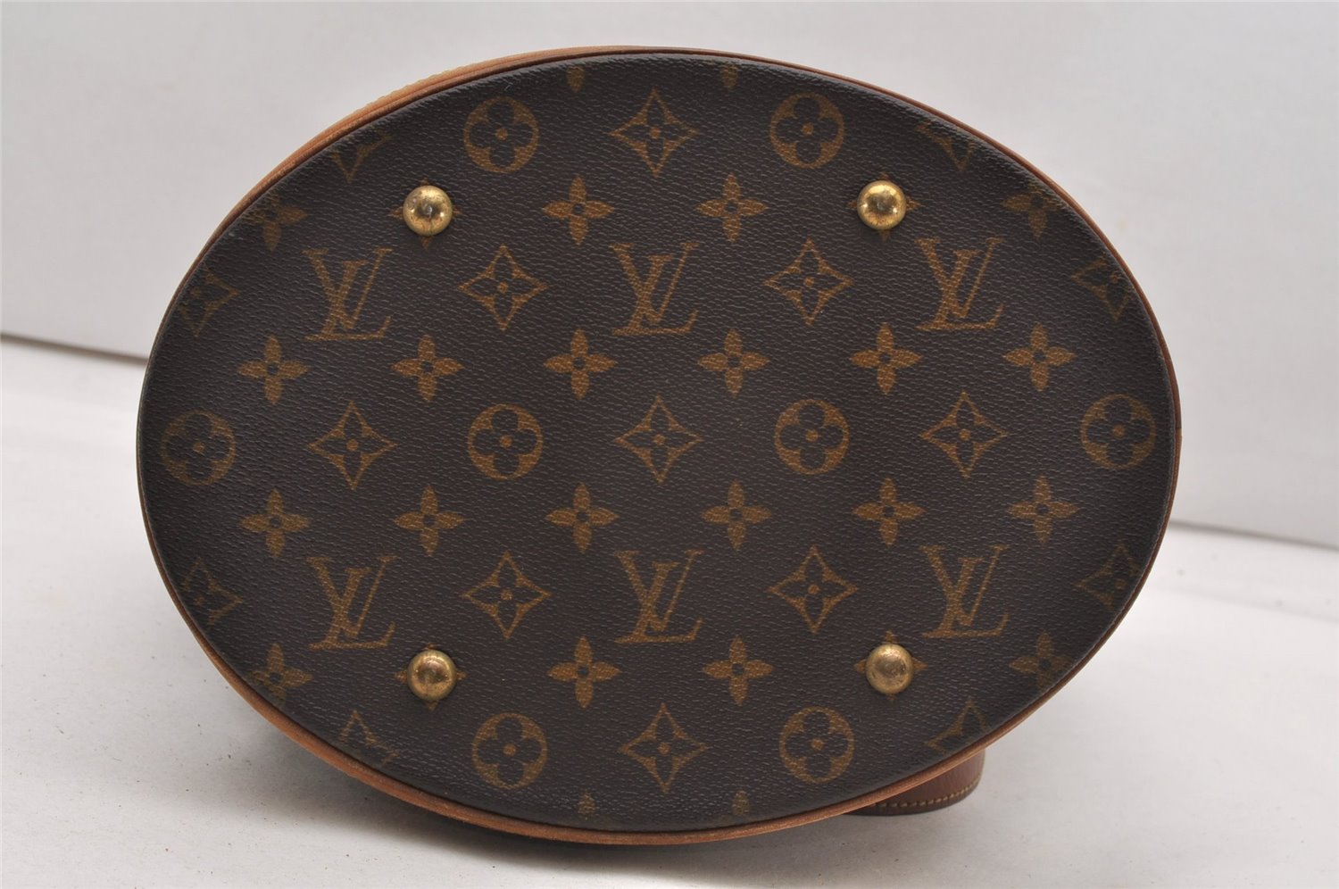 Authentic Louis Vuitton Monogram Bucket GM Shoulder Tote Bag M42236 Junk K4922