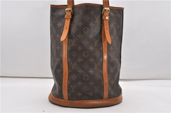 Authentic Louis Vuitton Monogram Bucket GM Shoulder Tote Bag M42236 Junk K4922