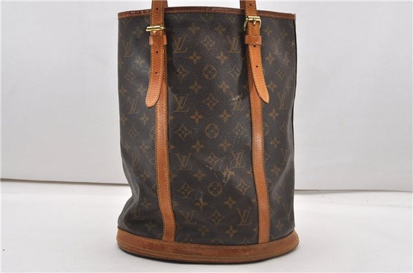 Authentic Louis Vuitton Monogram Bucket GM Shoulder Tote Bag M42236 Junk K4922