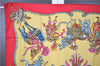 Authentic HERMES Carre 90 Scarf "LES FETES DU ROI SOLEIL" Silk Red K4925